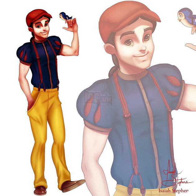 Giật mình với hình ảnh phong trần của những nàng công chúa Disney khi chuyển giới