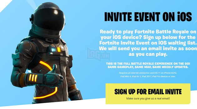 Hướng dẫn đăng ký thử nghiệm Fortnite Mobile