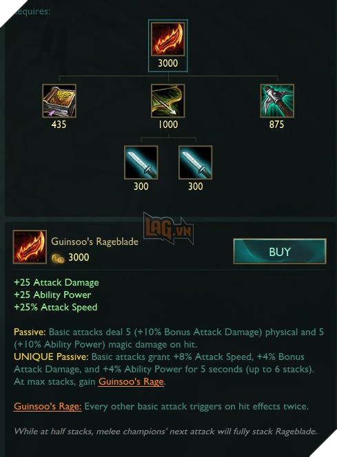 Đây là những điều game thủ LMHT cần nắm rõ khi Cuồng Đao Guinsoo bị thay đổi trong phiên bản 8.6