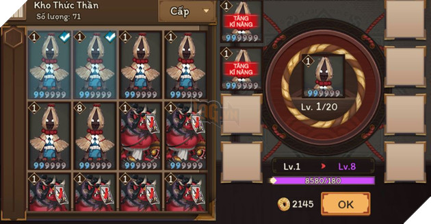 Âm Dương Sư: Hướng dẫn cách reset điểm kỹ năng của thức thần 3