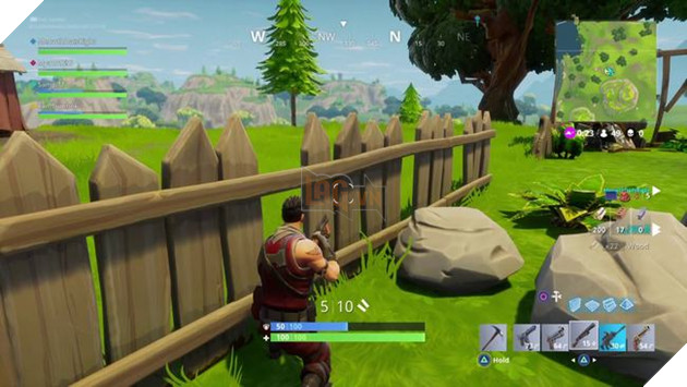 Gỗ - Thứ nguyên liệu giúp bạn có thể xây tường và rào chắn với lượng máu tối đa nhanh nhất trong Fortnite