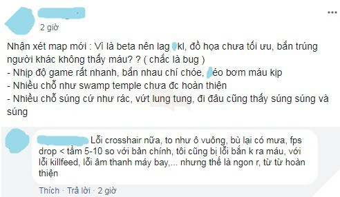 
Một vài nhận xét của các game thủ về bản đồ mới
