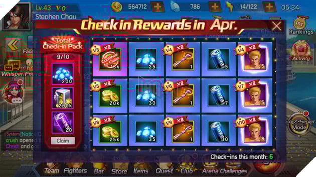 Các sự kiện với phần thưởng khá hấp dẫn nếu như bạn chăm chỉ hoàn thành hết.