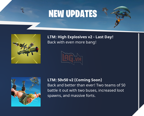 Fornite: Chế độ chơi 50 vs 50 sẽ trở lại với game thủ trong thời gian sớm nhất