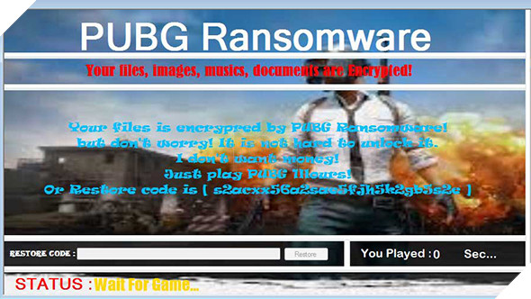 Thấy số lượng người chơi PUBG bị giảm sút, hacker hài hước bắt người dùng chơi PUBG mới mở khóa ransomware