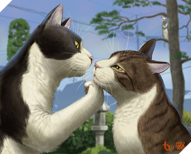 Khi thế giới loài mèo được khắc họa lên tranh vẽ theo trí tưởng tượng của con người 2