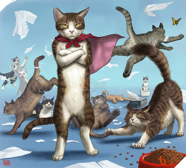 Khi thế giới loài mèo được khắc họa lên tranh vẽ theo trí tưởng tượng của con người 7