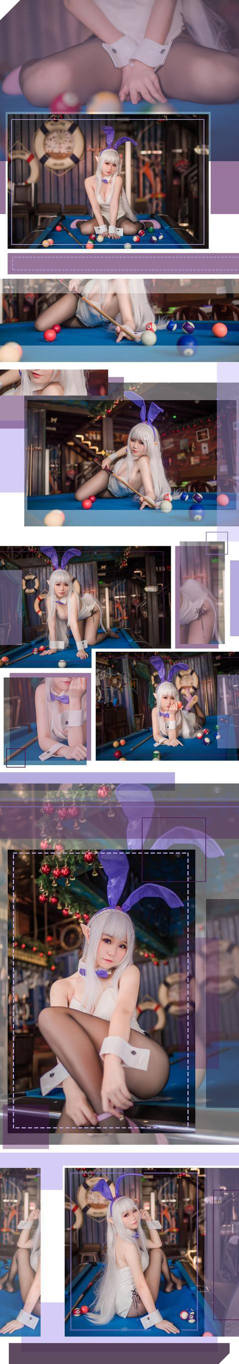 Cosplay người đẹp tóc trắng cực dịu dàng, quyến rũ trong Re:Zero