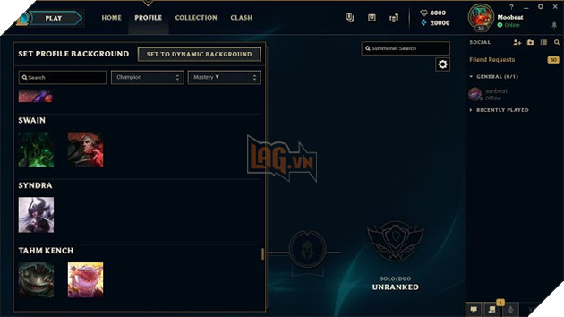 [PBE 8.9 lần 4] Riot ra mắt tính năng tùy chọn hình nền hồ sơ, Shyvana bị nerf khả năng dọn rừng