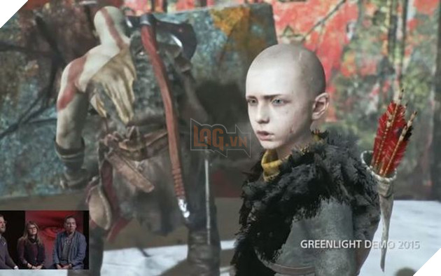 Hóa ra "thanh niên" Atreus cũng từng trọc đầu giống cha