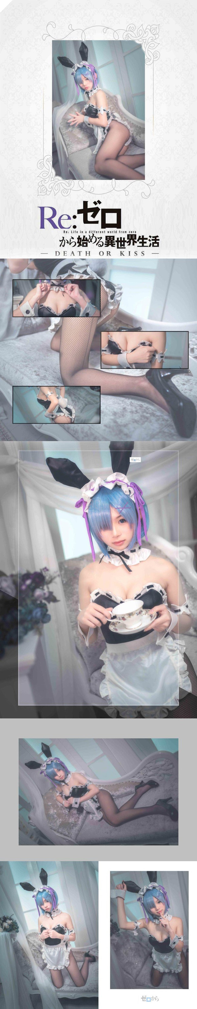 Lại bỏng mắt với cosplay nàng hầu Rem cực gợi cảm trong Re:Zero
