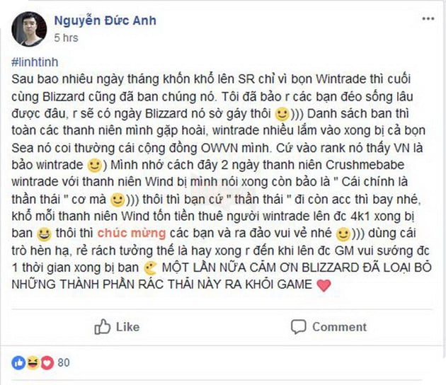 Overwatch: Hàng loạt game thủ Việt bị khóa tài khoản do dính tới Win Trade rank cao 4