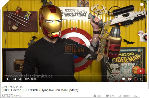 YouTuber bỏ cả việc để chế bảo bối Avengers: Biến hóa khiên Captain, giáp Iron Man như thật - Ảnh 3. YouTuber bỏ cả việc để chế bảo bối Avengers: Biến hóa khiên Captain, giáp Iron Man như thật - Ảnh 3.