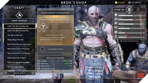 Top 10 set giáp trụ mạnh nhất God of War và cách sở hữu chúng Phần 2  2