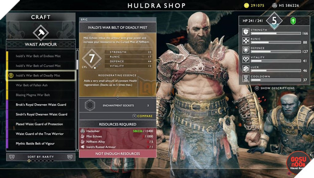 Top 10 set giáp trụ mạnh nhất God of War và cách sở hữu chúng Phần 2  3