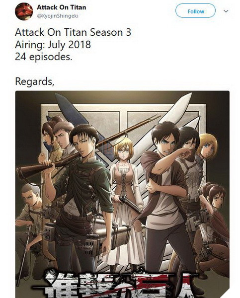 Attack on Titan Mùa 3 sẽ chính thức ra mắt vào tháng 7 với 24 tập liên tục 2