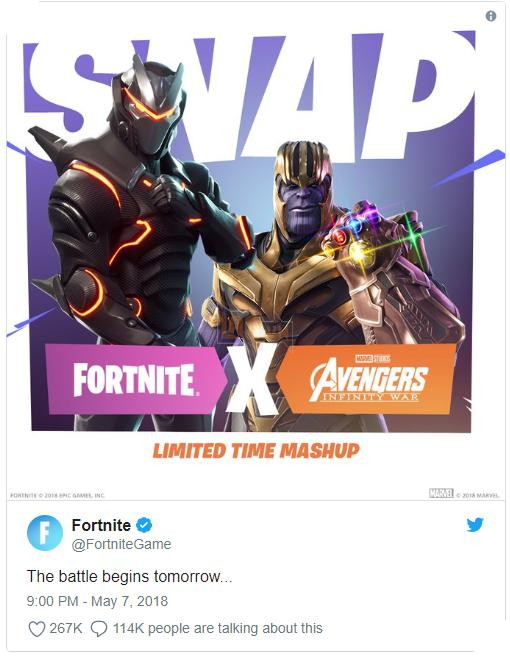 Thanos sắp xuất hiện trong Fortnite? 2