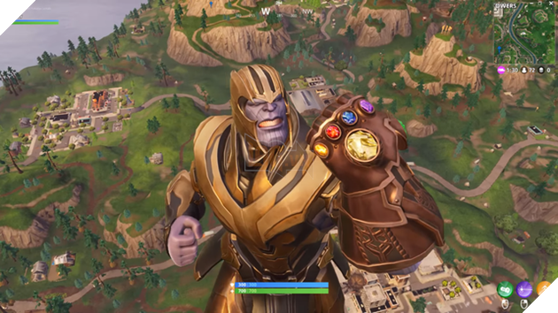 Chiêm ngưỡng sức mạnh hủy diệt của Thanos trong Fortnite: Một mình cân cả bản đồ