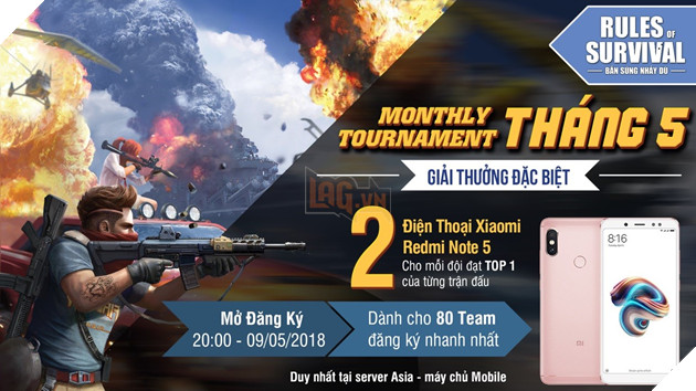 Xiaomi Redmi Note 5 sẽ về tay ai trong trận đại chiến ROS Mobile Monthly Tournament ngày mai