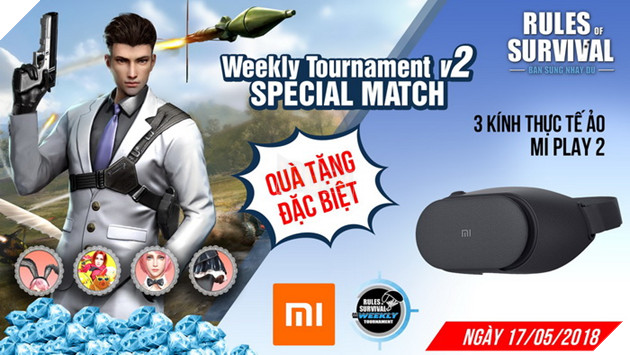 Rinh kính thực tế ảo Mi Play 2 khi thi đấu ROS Mobile Weekly Tournament