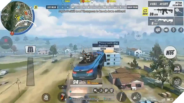 
Thoải mái nhào lộn và đáp xuống mái nhà
