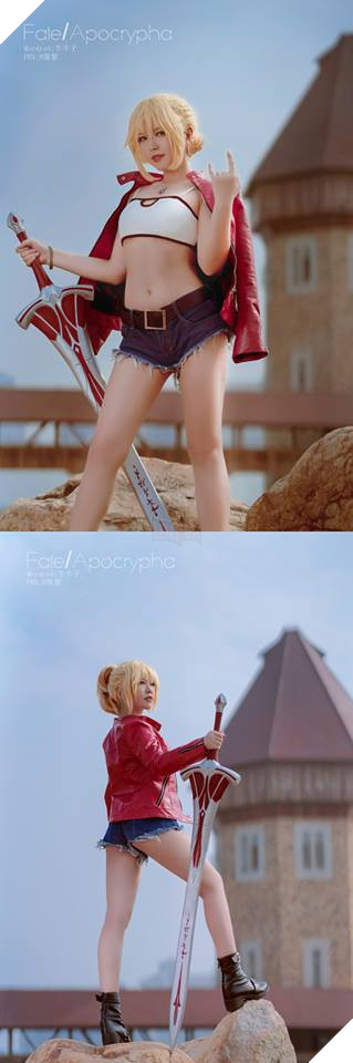 Bỏng mắt với phiên bản Saber Đỏ trong trang phục mùa hè cực mát  8