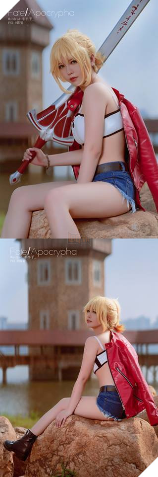 Bỏng mắt với phiên bản Saber Đỏ trong trang phục mùa hè cực mát  9