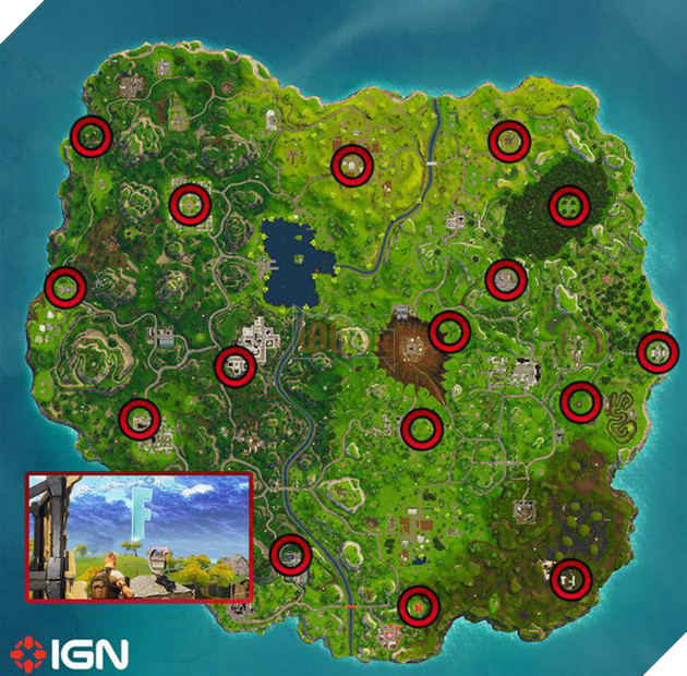 Bản đồ ví trí thường xuất hiện vịt chữ cái (Nguồn ign.com)