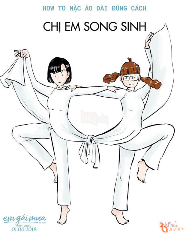 Làm sao nhịn được cười trước chùm ảnh Cách mặc áo dài siêu bựa 9