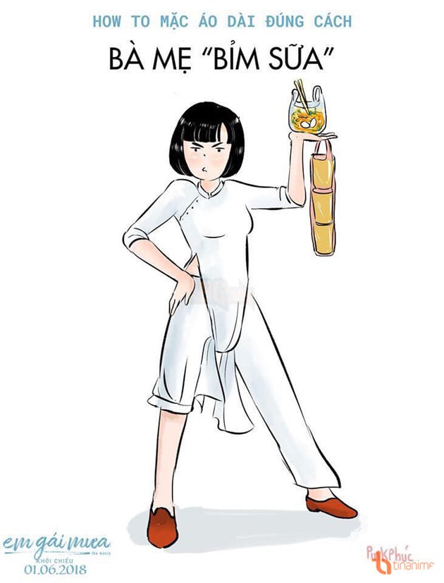 Làm sao nhịn được cười trước chùm ảnh Cách mặc áo dài siêu bựa 4