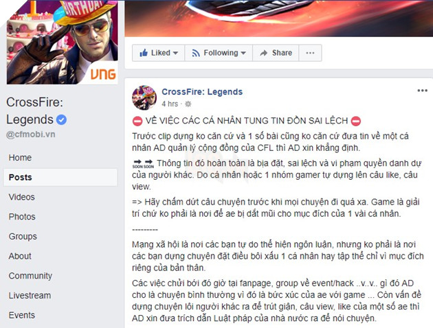 Fanpage chính chủ CFL lên tiếng việc phát tán mã hack là tin đồn vô căn cứ 3