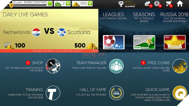 Stickman Soccer 2018 - World Cup phiên bản "người que" siêu vui nhộn