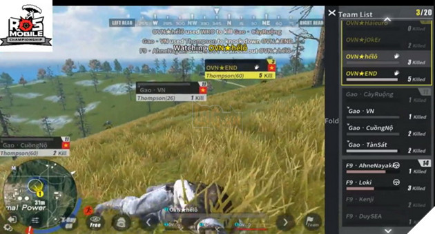 OVN, F9, FIRE ROSE dẫn đầu BXH Việt Nam tranh suất tham dự ROS SEA CUP  5