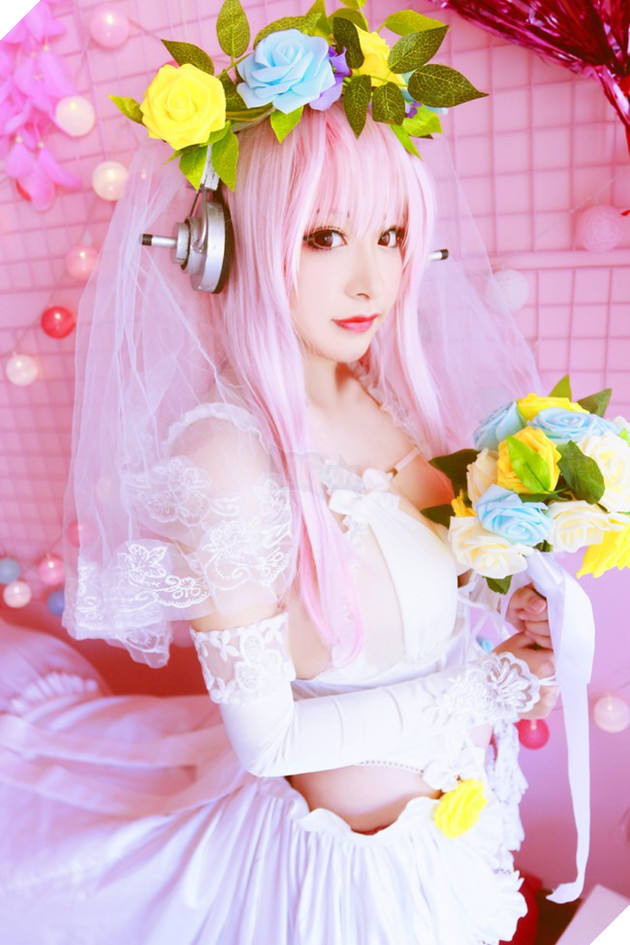 Cùng ngắm cosplay Sonico tuyệt đẹp trong trang phục nàng dâu