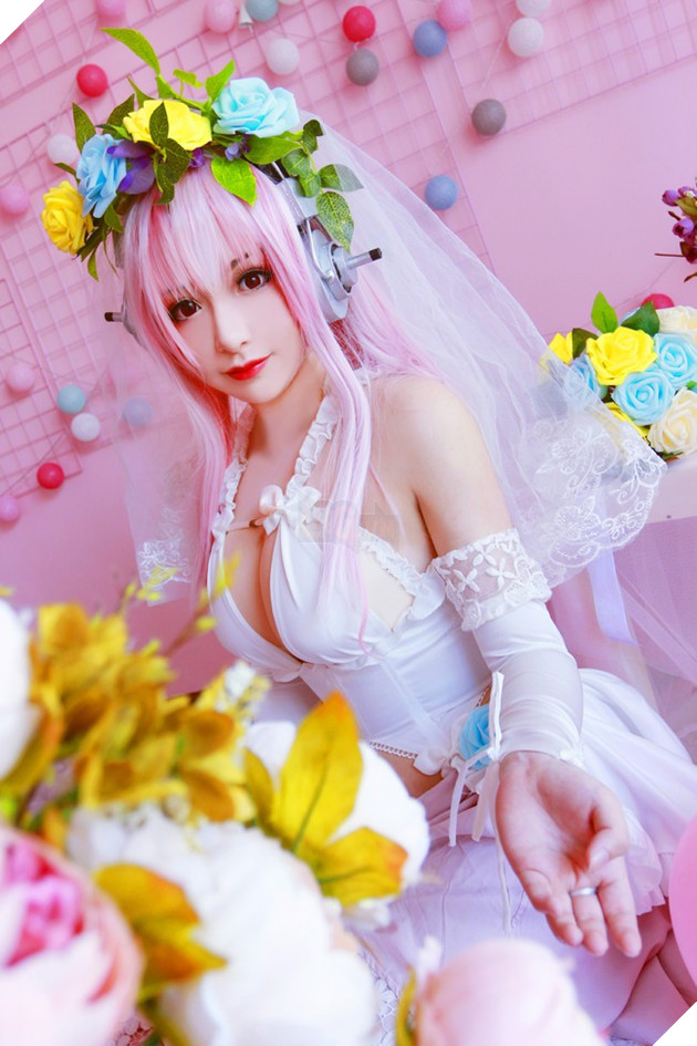 Cùng ngắm cosplay Sonico tuyệt đẹp trong trang phục nàng dâu