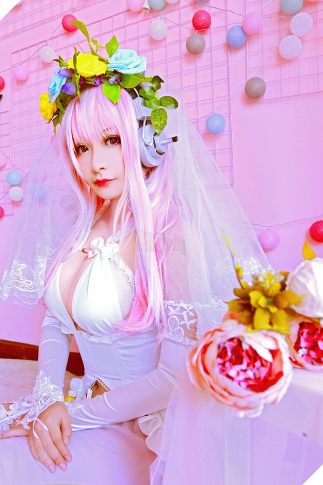 Cùng ngắm cosplay Sonico tuyệt đẹp trong trang phục nàng dâu