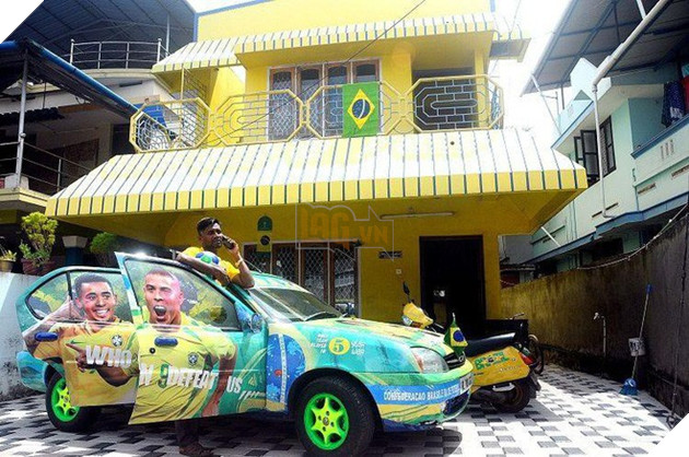 Người đàn ông sơn cả nhà cả xe thành màu vàng chuối với ước mơ đội tuyển Brazil sẽ vô địch World Cup 2018 - Ảnh 4.