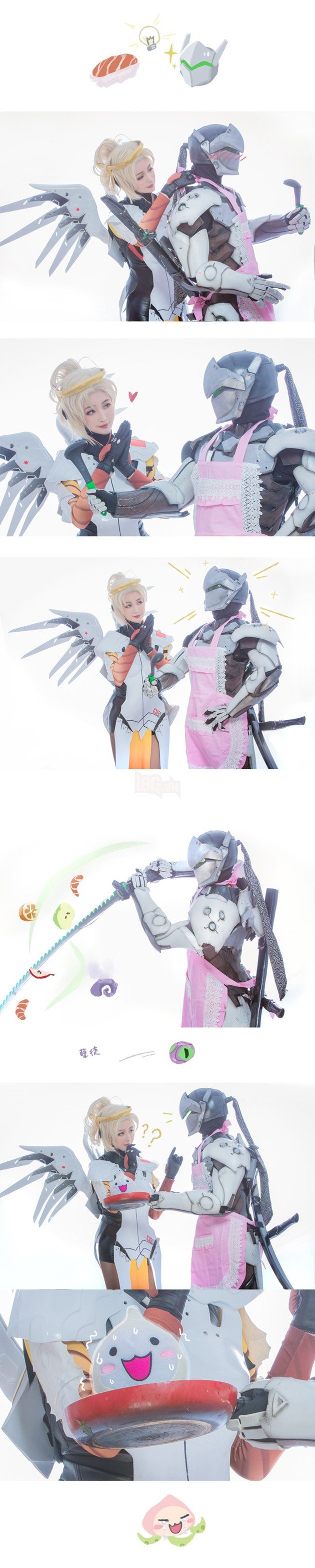 Lạ mắt với cosplay "tình cảm" giữa Genji và Mercy trong Overwatch