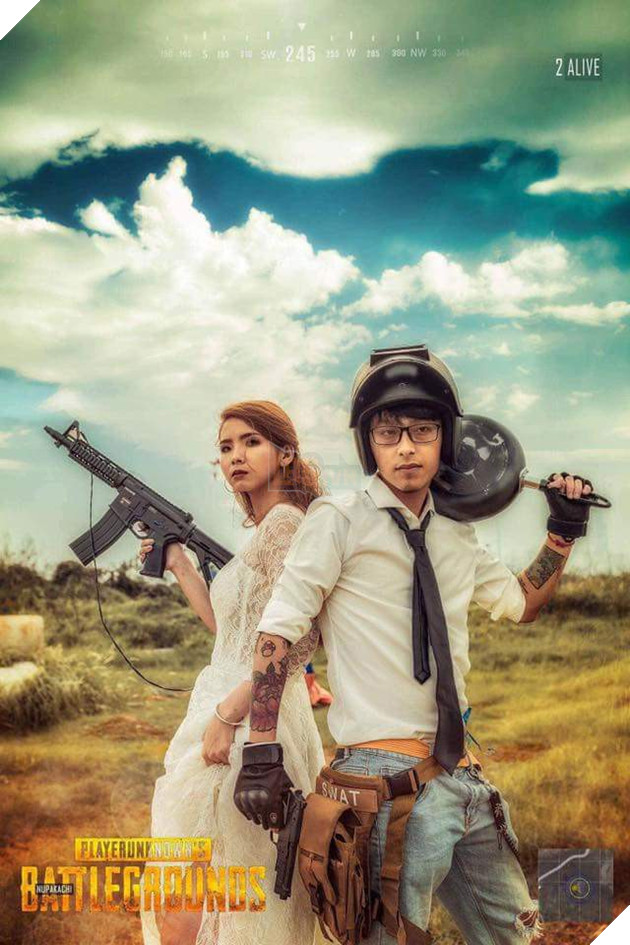 Quen nhau từ PUBG, cặp đôi game thủ quyết định chụp bộ ảnh cưới cực chất