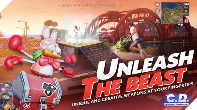 Thử chơi Creative Destruction - Game sinh tồn độc đáo "nhái" cực giống Fortnite trên Android
