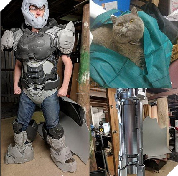 Choáng ngợp với bộ cosplay Doom tỉ lệ thật giống y hệt trong game bước ra 4