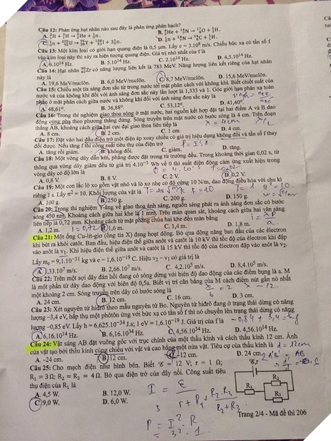 Gợi ý đáp án 24 mã đề thi môn Vật lý kỳ thi THPT Quốc gia 2018 - Ảnh 6.