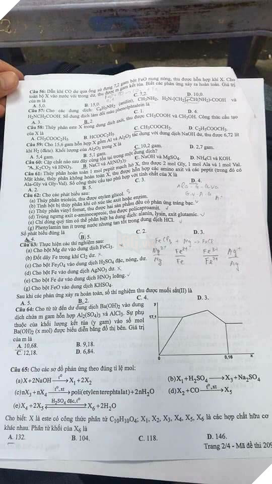 Gợi ý đáp án môn Hóa học THPT quốc gia 2018 - Ảnh 3.