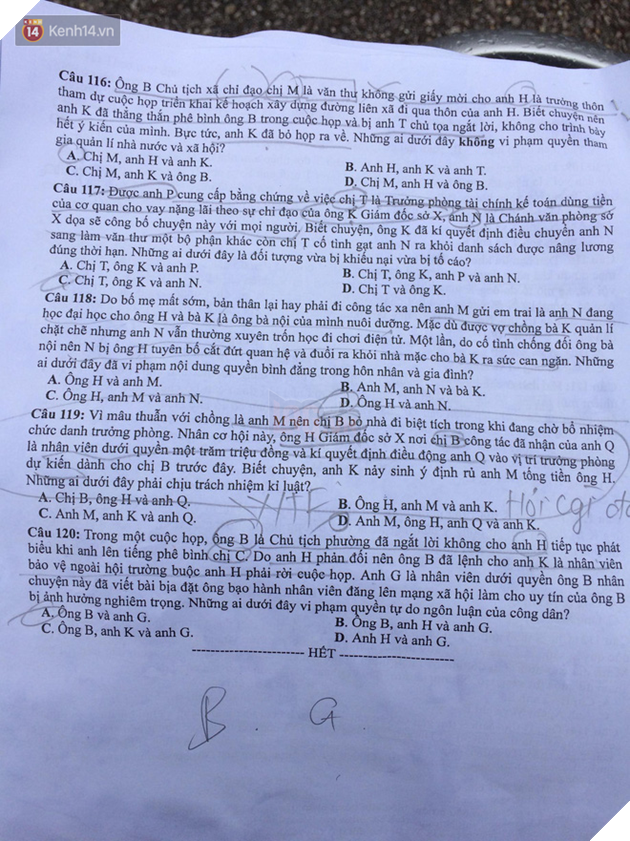 Đáp án đề thi THPT Quốc gia môn Giáo dục Công dân (tất cả mã đề) - Ảnh 4.