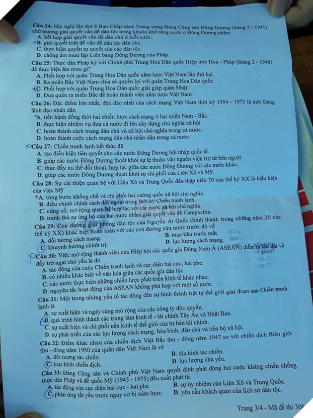 [CẬP NHẬT] Gợi ý đáp án các mã đề thi môn Lịch sử trong kỳ thi THPT Quốc gia 2018 - Ảnh 13.