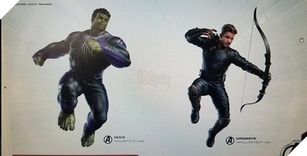 Tạo hình của Hulk và Hawkeye