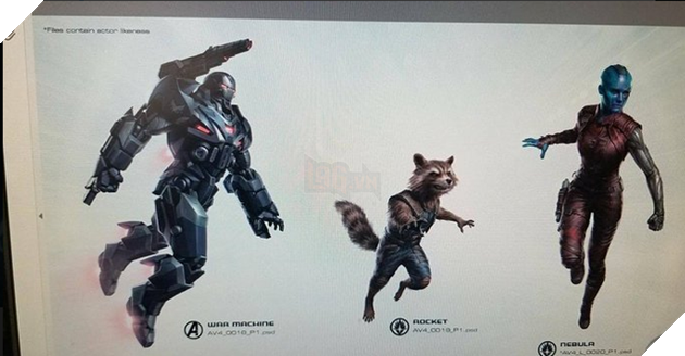 Tạo hình của War Machine, Rocket Raccoon, Nebula