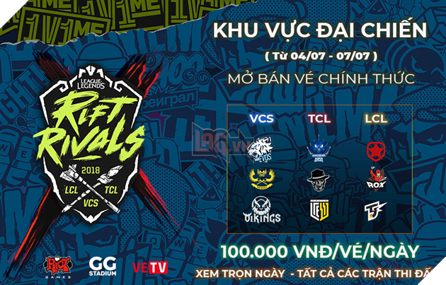 Lịch thi đấu chính thức của Khu Vực Đại Chiến 2018: EVOS tái chiến Gambit Gaming
