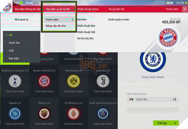 Hướng dẫn nhanh Team Color trong FIFA Online 4