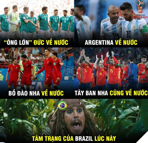 Tiễn Tây Ban Nha, ảnh chế các ngôi sao bóng đá rời World Cup ngập Facebook